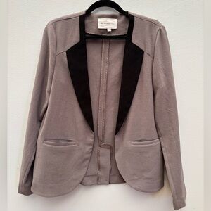 BCBGeneration Plum Gray Blazer with Faux Lapels